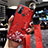 Silicone Candy Rubber Gel Flowers Soft Case Cover for Oppo A53s Red