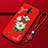 Silicone Candy Rubber Gel Flowers Soft Case Cover for Oppo A9 (2020) Red