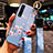 Silicone Candy Rubber Gel Flowers Soft Case Cover for Oppo Find X2 Pro Sky Blue