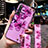 Silicone Candy Rubber Gel Flowers Soft Case Cover for Realme X3 SuperZoom Purple