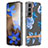 Silicone Candy Rubber Gel Flowers Soft Case Cover for Samsung Galaxy S21 Plus 5G Blue