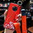 Silicone Candy Rubber Gel Flowers Soft Case Cover for Vivo Nex 3 5G Red