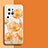Silicone Candy Rubber Gel Flowers Soft Case Cover for Vivo X80 Pro 5G Orange