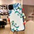 Silicone Candy Rubber Gel Flowers Soft Case Cover H05 for Apple iPhone 11 Pro Max Blue