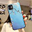 Silicone Candy Rubber Gel Flowers Soft Case Cover H08 for Apple iPhone 11 Sky Blue