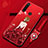 Silicone Candy Rubber Gel Flowers Soft Case Cover K01 for Xiaomi Redmi Note 8 Red