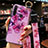 Silicone Candy Rubber Gel Flowers Soft Case Cover K02 for Xiaomi Redmi Note 8 Purple