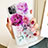 Silicone Candy Rubber Gel Flowers Soft Case Cover S01 for Apple iPhone 11 Pro Purple
