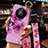 Silicone Candy Rubber Gel Flowers Soft Case Cover S01 for Huawei Mate 40E Pro 5G Clove Purple