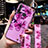 Silicone Candy Rubber Gel Flowers Soft Case Cover S01 for Huawei P20 Lite (2019) Purple