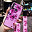 Silicone Candy Rubber Gel Flowers Soft Case Cover S01 for Huawei P20 Lite (2019) Purple
