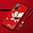 Silicone Candy Rubber Gel Flowers Soft Case Cover S01 for Oppo Reno4 Pro 5G Red Wine