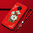 Silicone Candy Rubber Gel Flowers Soft Case Cover S01 for Vivo X50 Lite Red