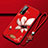 Silicone Candy Rubber Gel Flowers Soft Case Cover S01 for Vivo Y20s Red Wine