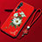 Silicone Candy Rubber Gel Flowers Soft Case Cover S01 for Xiaomi Mi Note 10 Red