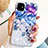 Silicone Candy Rubber Gel Flowers Soft Case Cover S02 for Apple iPhone 11 Blue