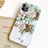 Silicone Candy Rubber Gel Flowers Soft Case Cover S02 for Apple iPhone 11 Pro Green