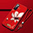 Silicone Candy Rubber Gel Flowers Soft Case Cover S02 for Huawei Enjoy Z 5G Red Wine