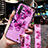 Silicone Candy Rubber Gel Flowers Soft Case Cover S02 for Realme XT Purple