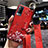 Silicone Candy Rubber Gel Flowers Soft Case Cover S02 for Vivo X60 5G Red
