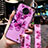 Silicone Candy Rubber Gel Flowers Soft Case Cover S02 for Xiaomi Redmi K30 Pro 5G Purple