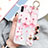 Silicone Candy Rubber Gel Flowers Soft Case Cover S03 for Apple iPhone X Pink