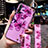 Silicone Candy Rubber Gel Flowers Soft Case Cover S03 for Huawei Nova 5 Purple