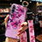 Silicone Candy Rubber Gel Flowers Soft Case Cover S03 for Xiaomi Mi Note 10 Purple