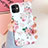 Silicone Candy Rubber Gel Flowers Soft Case Cover S04 for Apple iPhone 11 Pink