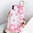 Silicone Candy Rubber Gel Flowers Soft Case Cover S04 for Apple iPhone Xs Pink