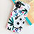 Silicone Candy Rubber Gel Flowers Soft Case Cover S06 for Apple iPhone 11 Cyan