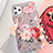 Silicone Candy Rubber Gel Flowers Soft Case Cover S07 for Apple iPhone 11 Pro Max Rose Gold