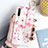 Silicone Candy Rubber Gel Flowers Soft Case Cover S07 for Huawei P30 Hot Pink