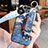 Silicone Candy Rubber Gel Flowers Soft Case Cover S07 for Samsung Galaxy A80 Blue