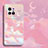 Silicone Candy Rubber Gel Starry Sky Soft Case Cover S01 for Vivo X80 5G Pink