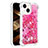 Silicone Candy Rubber TPU Bling-Bling Soft Case Cover S01 for Apple iPhone 14 Plus Hot Pink