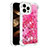 Silicone Candy Rubber TPU Bling-Bling Soft Case Cover S01 for Apple iPhone 14 Pro Max Hot Pink
