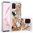 Silicone Candy Rubber TPU Bling-Bling Soft Case Cover S01 for Samsung Galaxy A81 Gold