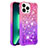 Silicone Candy Rubber TPU Bling-Bling Soft Case Cover S02 for Apple iPhone 13 Pro Hot Pink