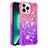 Silicone Candy Rubber TPU Bling-Bling Soft Case Cover S02 for Apple iPhone 13 Pro Max Hot Pink