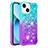 Silicone Candy Rubber TPU Bling-Bling Soft Case Cover S02 for Apple iPhone 13 Sky Blue