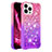 Silicone Candy Rubber TPU Bling-Bling Soft Case Cover S02 for Apple iPhone 14 Pro Max Hot Pink