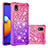 Silicone Candy Rubber TPU Bling-Bling Soft Case Cover S02 for Samsung Galaxy A01 Core Hot Pink