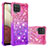 Silicone Candy Rubber TPU Bling-Bling Soft Case Cover S02 for Samsung Galaxy A12 Hot Pink