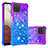 Silicone Candy Rubber TPU Bling-Bling Soft Case Cover S02 for Samsung Galaxy A12 Purple