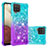 Silicone Candy Rubber TPU Bling-Bling Soft Case Cover S02 for Samsung Galaxy A12 Sky Blue