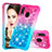 Silicone Candy Rubber TPU Bling-Bling Soft Case Cover S02 for Samsung Galaxy A20e Pink