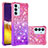 Silicone Candy Rubber TPU Bling-Bling Soft Case Cover S02 for Samsung Galaxy A25 5G Hot Pink