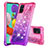 Silicone Candy Rubber TPU Bling-Bling Soft Case Cover S02 for Samsung Galaxy A51 4G Hot Pink
