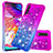 Silicone Candy Rubber TPU Bling-Bling Soft Case Cover S02 for Samsung Galaxy A70 Purple